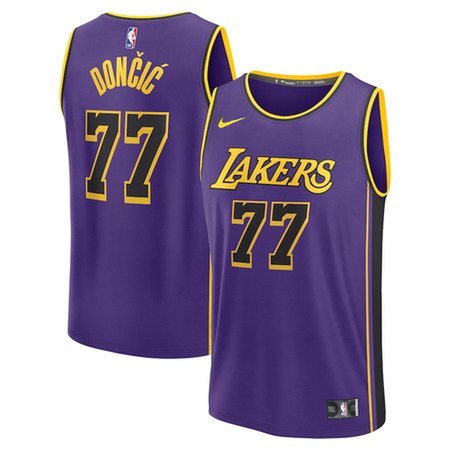 Unisex Los Angeles Lakers Luka Doncic Purple Swingman Jersey - Statement Edition